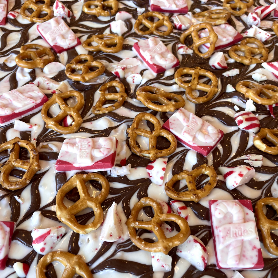 Peppermint White Chocolate Pretzel Bark